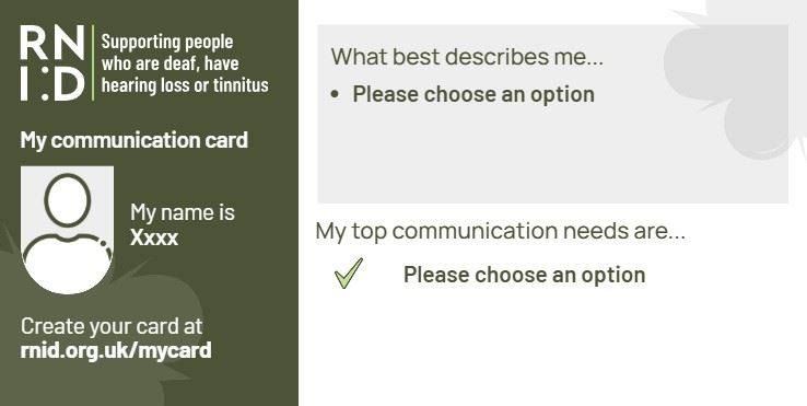 My communication Card