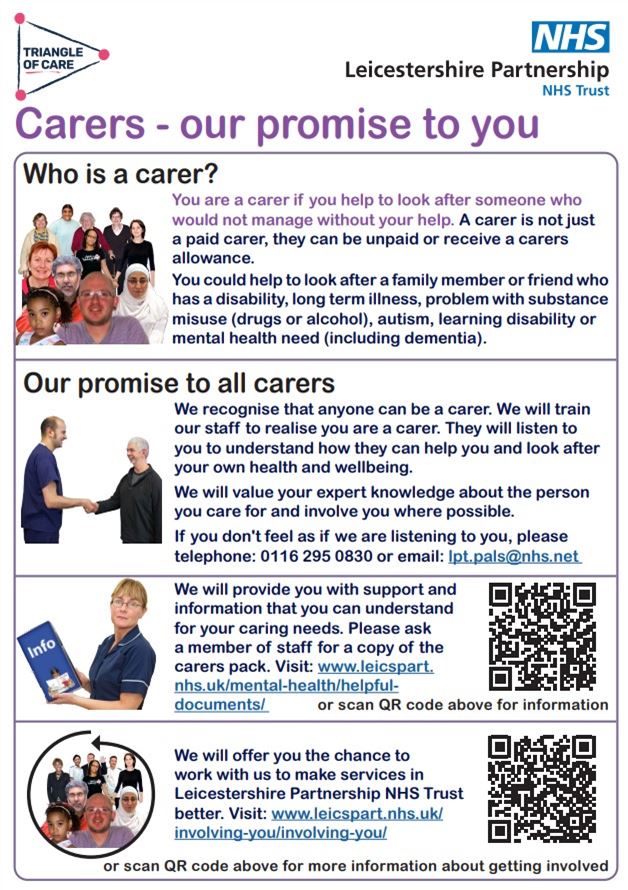 carers our promise to you triangle of care